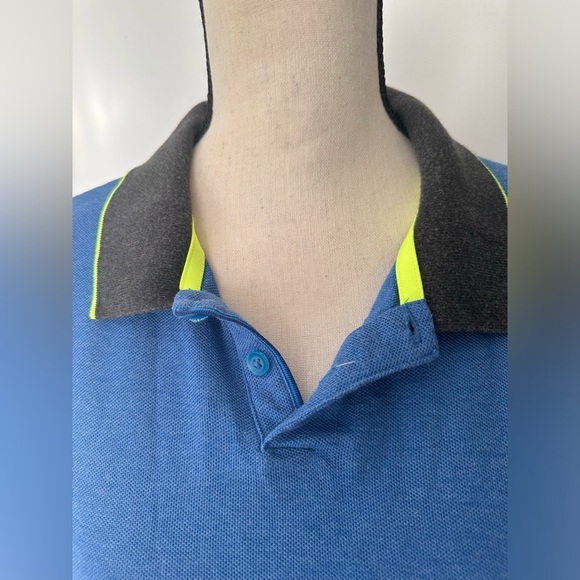 Nike golf blue shirt collar  polo style dri fit SZ XL - Picture 2 of 5